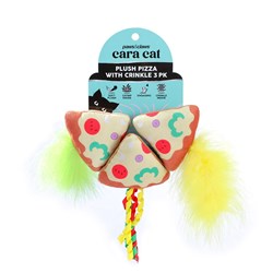 Cara Cat Plush Pizza 3pk Toy