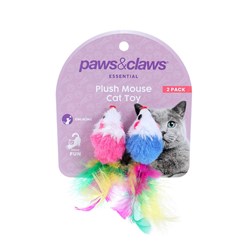 Plush Mouse Cat Toy 2pk