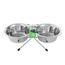 Double Pet Bowl S/Steel W/